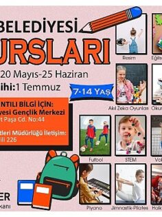 Burhaniye Belediyesi Gençlik Merkezi yıl boyunca sürdürdüğü kurslarını yaz tatilinde de artırarak devam ettirecek