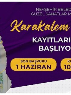 Nevşehir Belediyesi Güzel Sanatlar Merkezi’nde çocuk, genç ve yetişkinler için “Karakalem Resim Kursu” açılacak