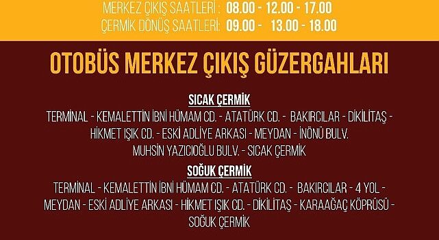 Sivas Çermikler İçin Otobüs Seferleri Başladı