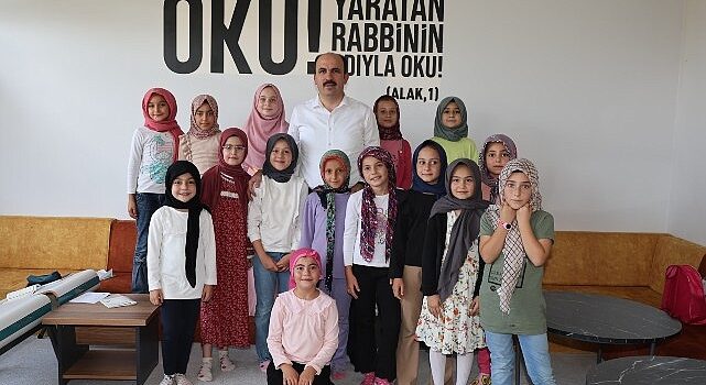 Başkan Altay Ladik’te Yapımında Sona Gelinen Düğün Salonu’nu İnceledi, Bilgehane Öğrencileriyle Buluştu