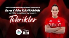 Nevşehir Belediye Başkanı Rasim Arı, Paris 2024 boks branşında son 16 turuna yükselmeyi başaran Nevşehirli milli sporcu Esra Yıldız Kahraman’ı tebrik etti