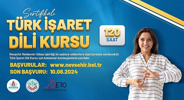 Nevşehir Belediyesi Kapadokya Eğitim Merkezi (KAPEM)’nde, turist rehberlerine yönelik olarak ‘Türk İşaret Dili Kursu’ açılacak