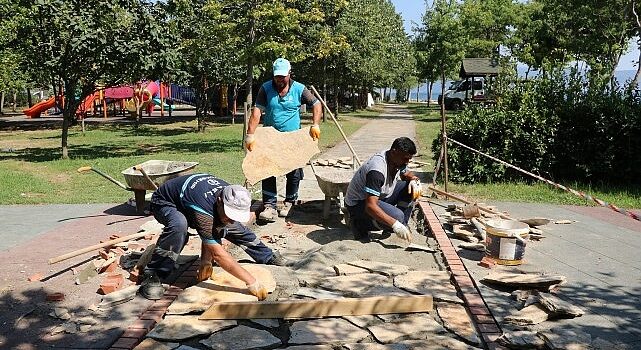 Tavşancıl Sahil Parkı yenilemesinde sona doğru