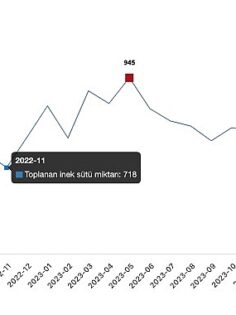 Tüik: Ticari süt işletmelerince 1 milyon 14 bin 789 ton inek sütü toplandı