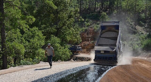 Alanya Dim grup yolu asfaltlandı