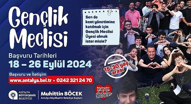 Antalya Büyükşehir Gençlik Meclisine başvurular başladı