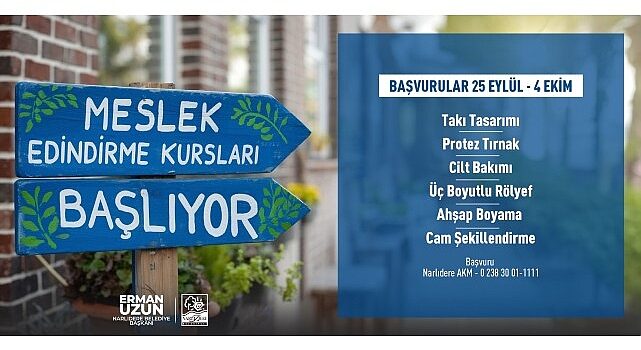 Narlıdere’de meslek edindirme kursları başlıyor: Son başvuru 4 Ekim