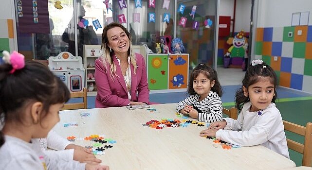 Başkan Mutlu, Oyun Evi’nin minikleriyle bir araya geldi     “Okul öncesi eğitim her çocuğun hakkı”