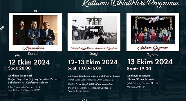 Başkent’in 101. Yılı Çankaya’da Etkinliklerle Kutlanacak