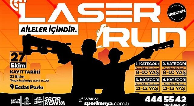 Konya Büyükşehir’den Aileler İçin ‘Laser Run’ Yarışması